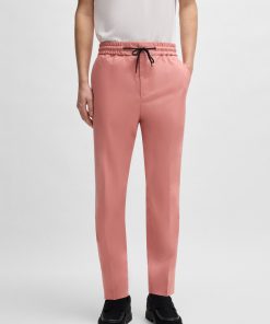 Hugo Boss-Extra-slim-fit trousers in paper-touch stretch cotton-hugo boss near me