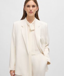 Hugo Boss Tailored Jackets-Relaxed-fit jacket with feature button-hugo boss store near me