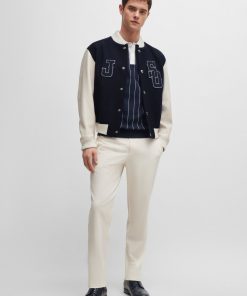 Hugo Boss Jackets and Coats-BOSS x Shohei Ohtani wool-blend baseball jacket with monogram details-hugo 2