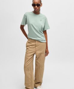 Hugo Boss-Straight-leg carpenter trousers in cotton canvas-boss near me 2