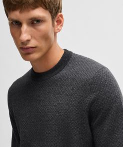 Hugo Boss Sweaters and Cardigans-Crew-neck sweater in wool-hugo 2