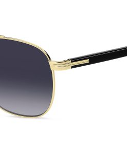 Hugo Boss Eyewear-Double-bridge sunglasses in black and gold tones-boss near me 2