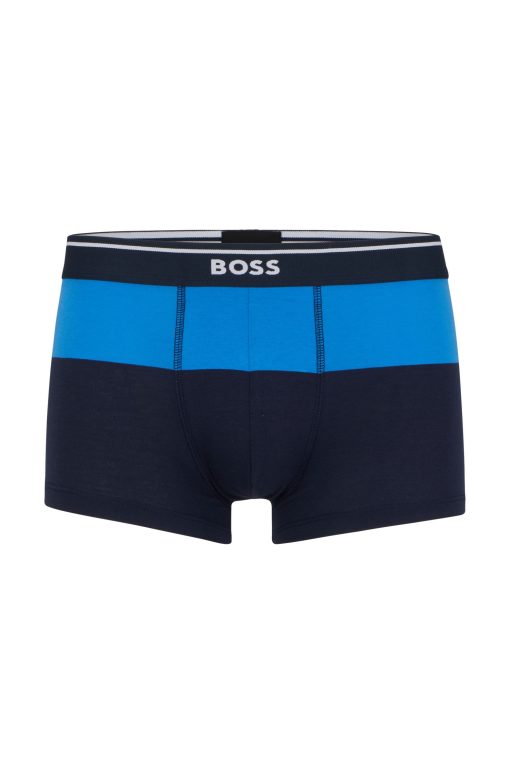 Hugo Boss Underwear-Cotton-blend trunks with color-blocking-hugo