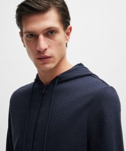 Hugo Boss Tracksuits-Zip-up regular-fit hoodie in performance fabric-boss outlet 2