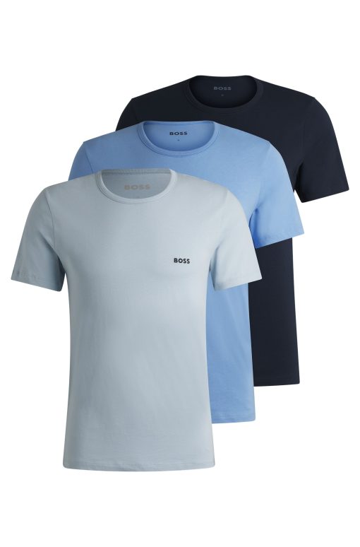 Hugo Boss-Three-pack of underwear T-shirts in cotton jersey-hugo boss store near me