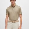 Hugo Boss Polo Shirts-Open-collar polo shirt in cotton and cashmere-hugo boss store 3