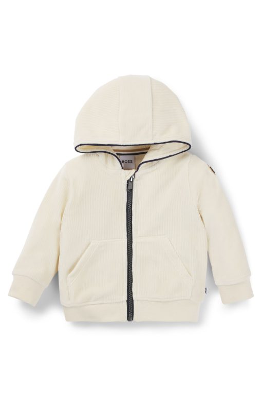 Hugo Boss-Kids' hoodie in velvet-effect cotton-boss outlet