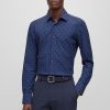 Hugo Boss-Relaxed-fit overshirt in stretch jersey-hugo boss near me 4