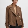 Hugo Boss Jackets and Coats-Wool coat with buttoned cuffs and signature accents-hugoboss 3