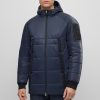 Hugo Boss Jackets and Coats-Water-repellent down gilet with logo print-boss store near me 3