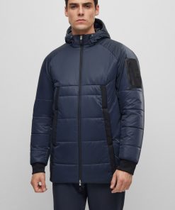 Hugo Boss Jackets and Coats-Regular-fit jacket with branded sleeve pocket-hugo boss store