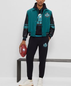 Hugo Boss Jackets and Coats-BOSS x NFL water-repellent bomber jacket with collaborative branding-hugo boss store near me 2