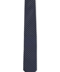 Hugo Boss Ties and Pocket Squares-Silk-blend tie with jacquard-woven pattern-hugo boss near me