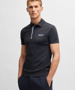 Hugo Boss Polo Shirts-Paddy polo shirt in quick-dry ribbed fabric-hugo boss store near me