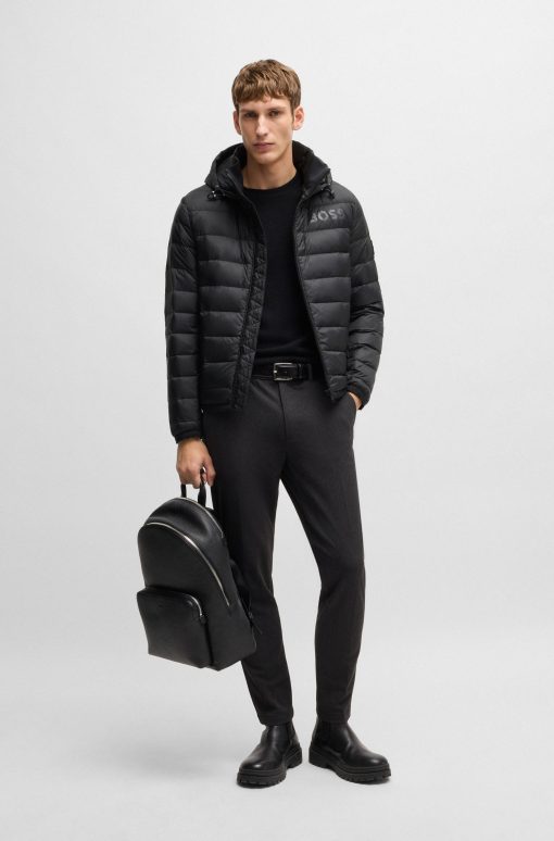 Hugo Boss Jackets and Coats-Water-repellent down jacket with tonal logo-boss near me - Image 2