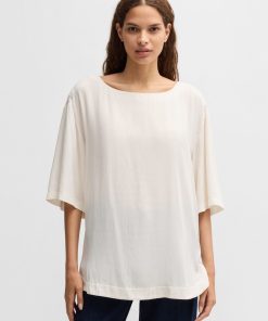 Hugo Boss Blouses-Relaxed-fit blouse with contrast stitching-hugo by hugo boss