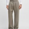 Hugo Boss Pants-Regular-fit trousers in patterned stretch cotton-hugo by hugo boss 4