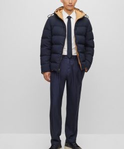 Hugo Boss Jackets and Coats-Reversible down jacket in a wool blend-hugoboss 2