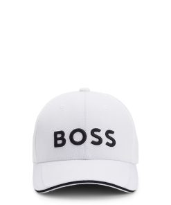 Hugo Boss-Knitted-piqué six-panel cap with embroidered logo-hugo boss store near me 2