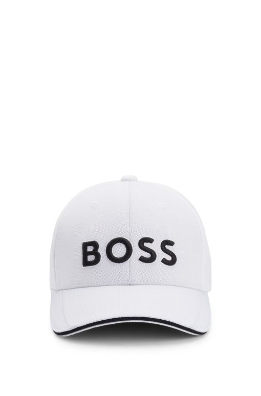 Hugo Boss-Knitted-piqué six-panel cap with embroidered logo-hugo boss store near me - Image 2