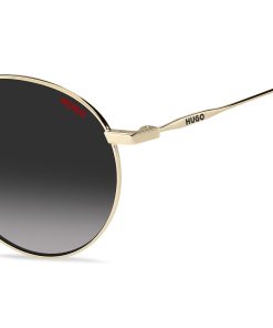 Hugo Boss Eyewear-Gold-tone sunglasses with black details-hugoboss 2