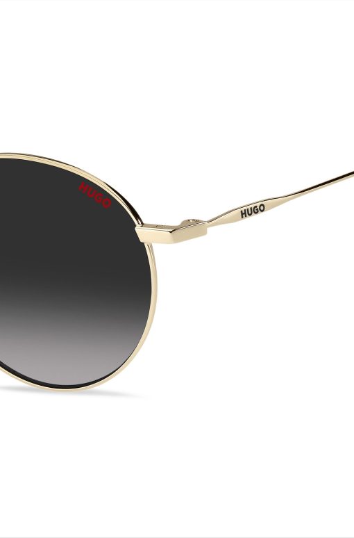 Hugo Boss Eyewear-Gold-tone sunglasses with black details-hugoboss - Image 2