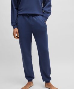 Hugo Boss Sweatshirts and Jogging Pants-Cotton-terry tracksuit bottoms with flocked logo-hugo boss store