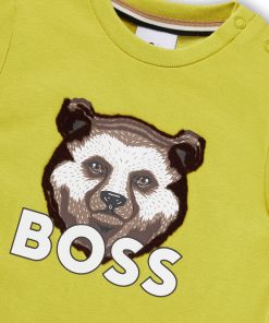 Hugo Boss-Kids’ long-sleeved T-shirt in cotton with logo artwork-hugo 2