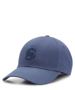 Hugo Boss-Cotton-twill cap with embroidered Double B monogram-hugo boss store near me