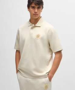 Hugo Boss Polo Shirts-Stretch-jersey polo shirt with double monogram-hugoboss