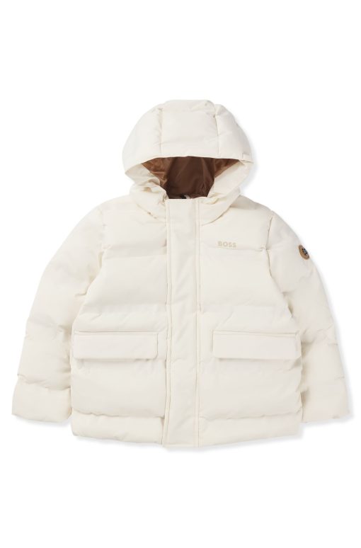 Hugo Boss-Kids' hooded jacket with logo details-hugo boss near me - Image 2