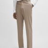 Hugo Boss-Relaxed-fit trousers in checked virgin-wool serge-hugo boss sale 3