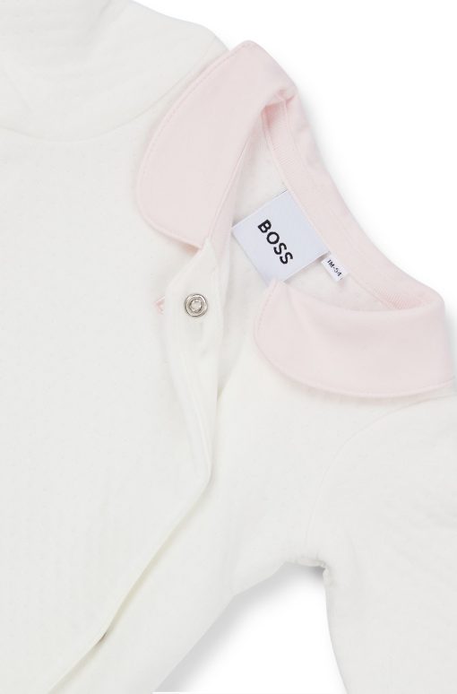 Hugo Boss-Gift-boxed sleepsuit and headband for babies-hugo boss outlet - Image 2