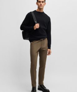 Hugo Boss Pants-Slim-fit chinos in mouliné twill-boss hugo 2