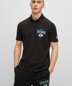 Hugo Boss Polo Shirts-BOSS x NFL cotton-piqué polo shirt with collaborative branding-hugoboss