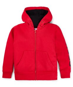 Hugo Boss-Kids’ zip-up hoodie with logo print-hugo boss sale