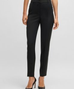 Hugo Boss Pants-Regular-fit trousers in virgin wool-boss store near me