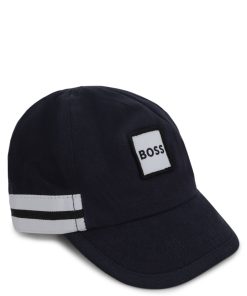 Hugo Boss-Baby cap in cotton with logo label-boss store