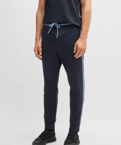 Hugo Boss Sweatshirts and Jogging Pants-Tracksuit bottoms with tape and logo-hugo boss store