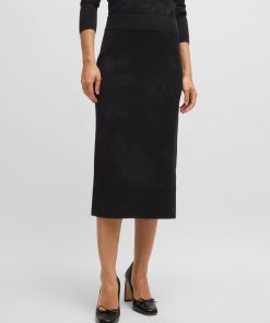 Hugo Boss Skirts-Tube skirt in knitted jacquard-hugo boss store