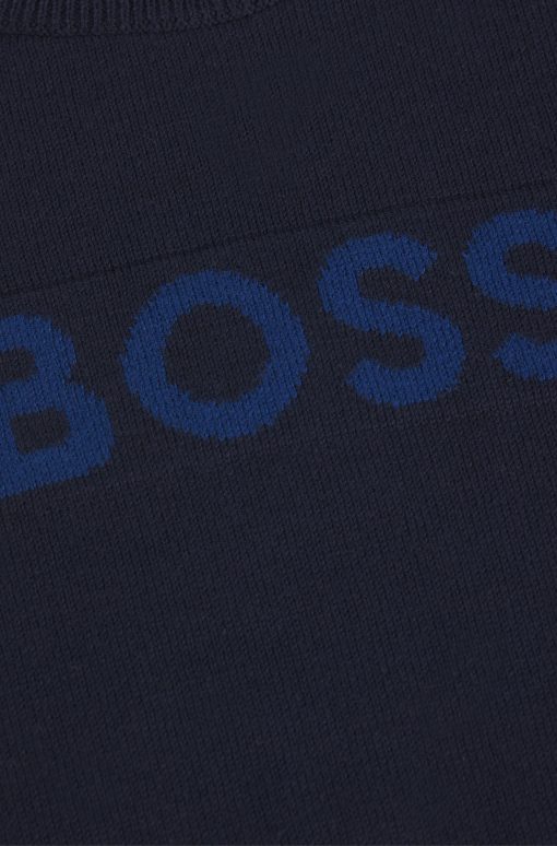 Hugo Boss-Kids' sweater in cotton with embossed logo-boss hugo - Image 2