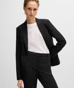 Hugo Boss Tailored Jackets-Regular-fit jacket in virgin wool with slit cuffs-hugo by hugo boss