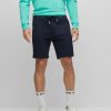 Hugo Boss Sweatshirts and Jogging Pants-Cotton-terry loungewear shorts with embossed logo-hugo boss outlet 3