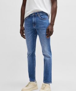 Hugo Boss-Delaware slim-fit jeans in blue soft-motion denim-boss hugo