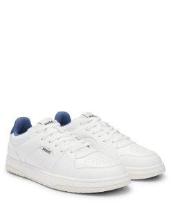 Hugo Boss Sneakers-Faux-leather lace-up trainers with logo details-hugo boss store