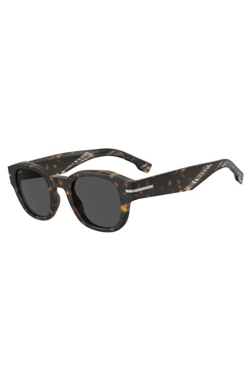 Hugo Boss Eyewear-Patterned-acetate sunglasses with silver-tone hinges-hugo boss near me