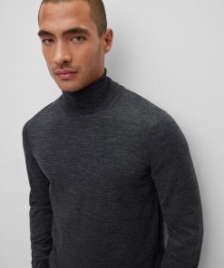 Hugo Boss Sweaters and Cardigans-Slim-fit rollneck sweater in merino wool-boss near me 2