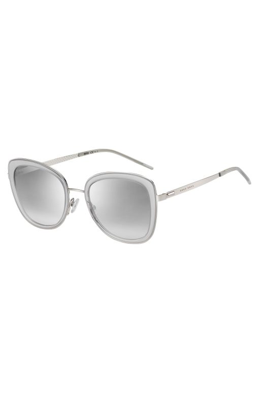 Hugo Boss Eyewear-Translucent-acetate sunglasses with steel temples-hugoboss