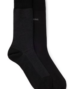 Hugo Boss Socks-Two-pack of socks in a cotton blend-hugo boss outlet