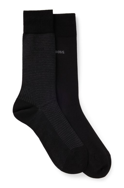 Hugo Boss Socks-Two-pack of socks in a cotton blend-hugo boss outlet